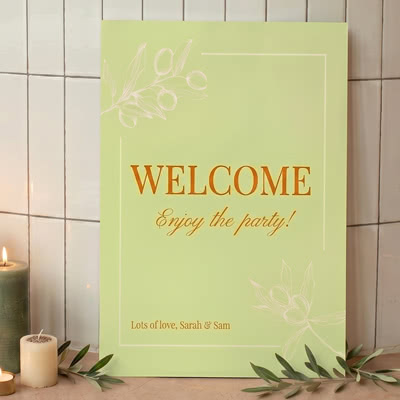 Personalised Welcome Sign