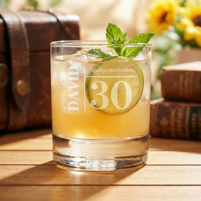 Whiskyglass med gravering