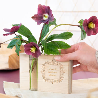 Vase gravé personnalisé