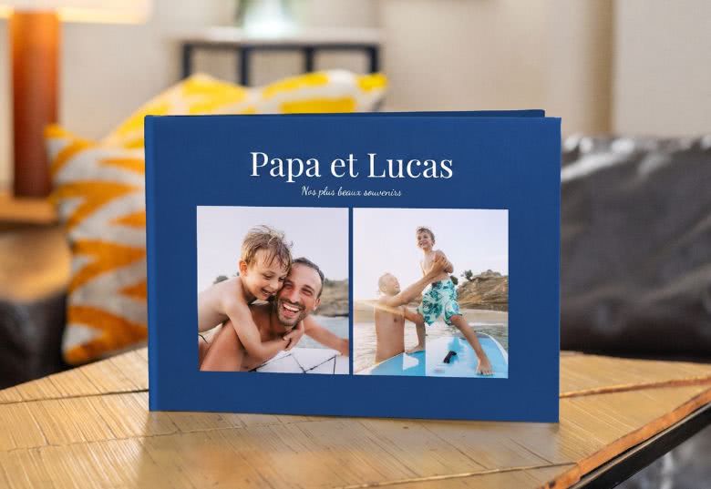 Livre photo Papa et moi fête des pères personnalisé