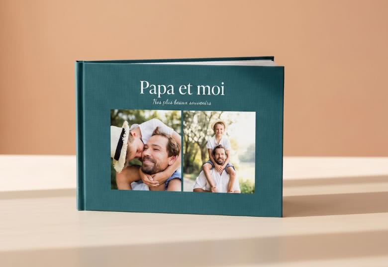 Livre photo Papa et moi fête des pères personnalisé