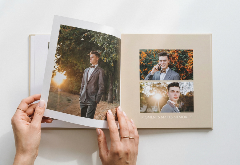 Fotobok med bilder från konfirmationen