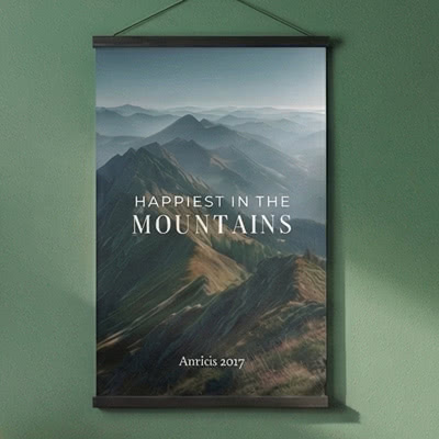 Poster met magnetische hanger