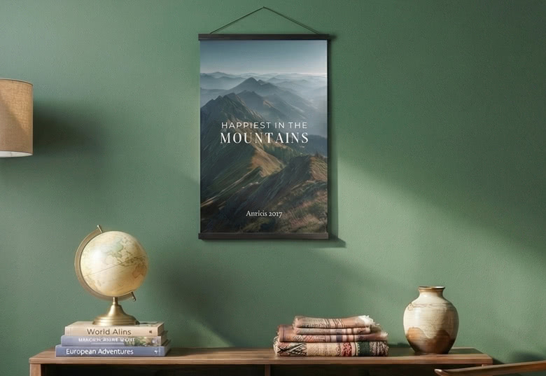 Poster med posterhängare