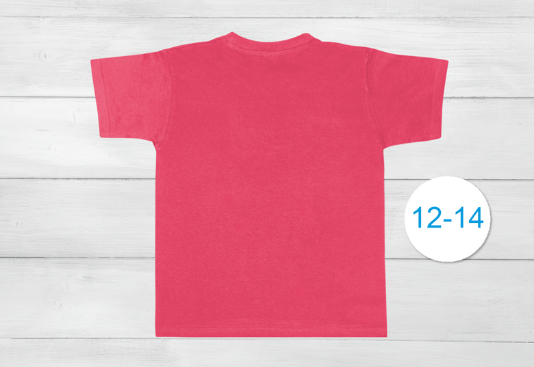 T-shirt kinderen roze Achterkant 12 - 14 jaar