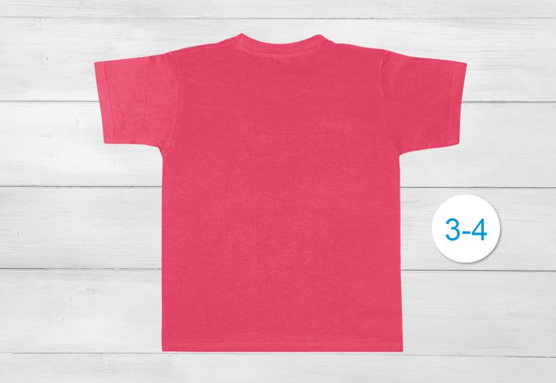 T-shirt kinderen roze Achterkant 3 - 4 jaar