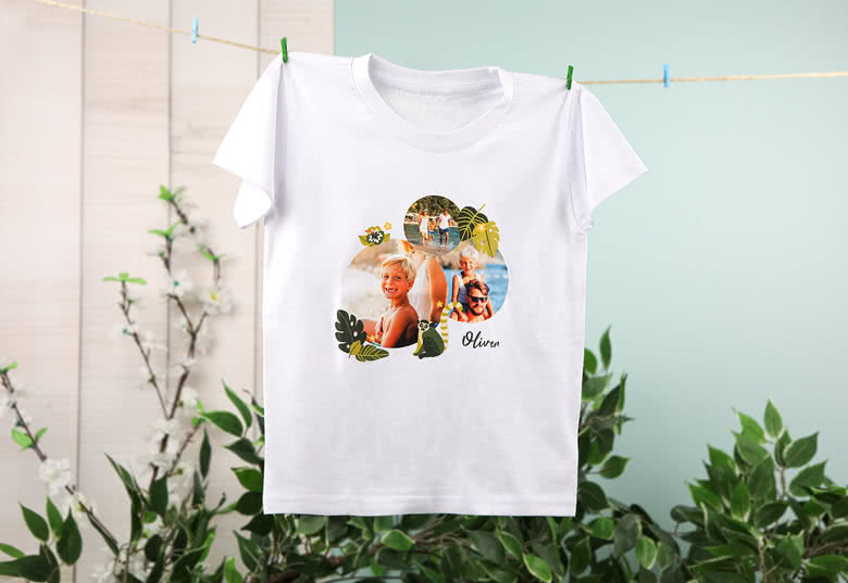 smartphoto T-shirt barn vit Baksida 9 – 11 år