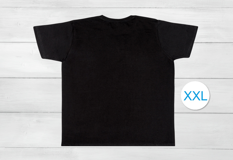T-shirt mannen zwart Achterkant XXL