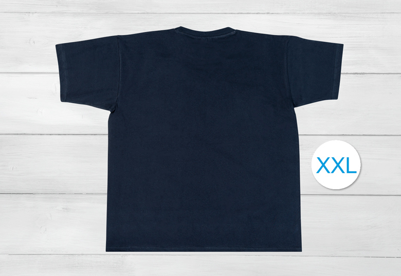 T-shirt mannen donkerblauw Achterkant XXL