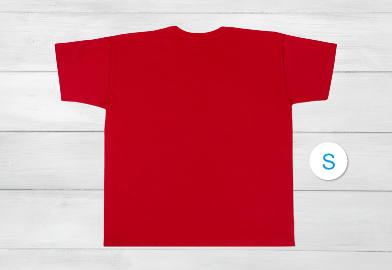 T-shirt mannen rood Achterkant S
