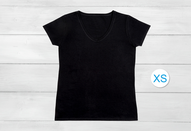 T-shirt vrouwen zwart XS