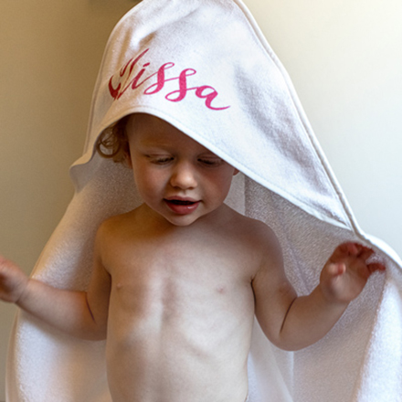 Cape de bain bébé