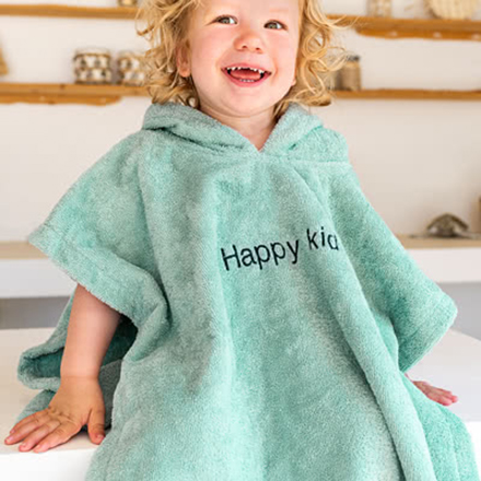 Poncho de bain vert