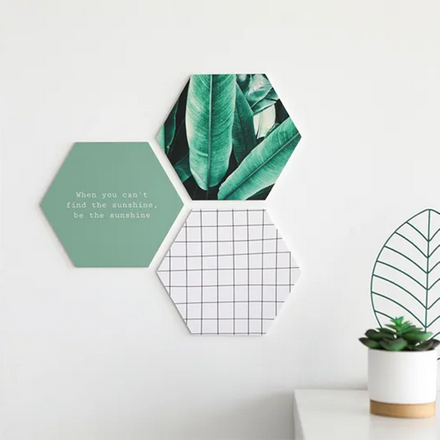 Foto op aluminium hexagon (Set van 5)