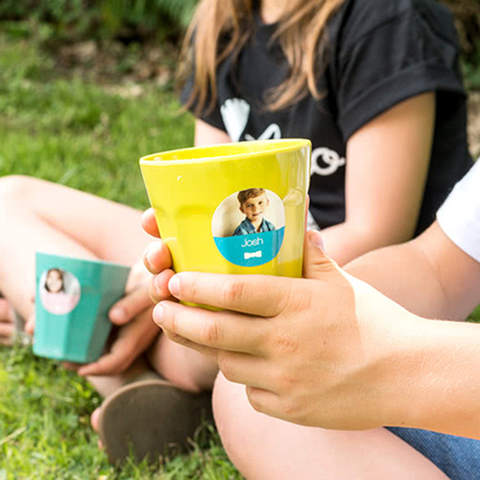 Etiketten für Kinder rund