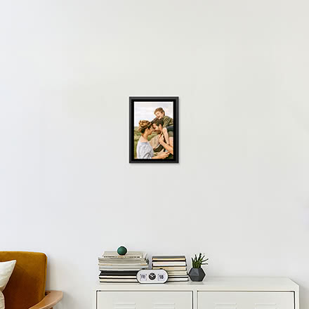 Foto-Leinwand mit Rahmen 20 x 30 cm Schwarz