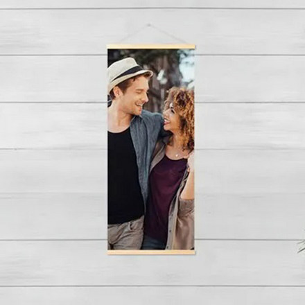 Fotoposter mit magnetischer Posterleiste 40 x 105 cm Holz