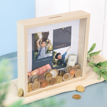 Tirelire carrée en bois