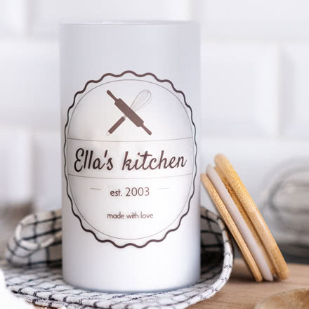 Mittelgrosses Vorratsglas mit Deckel