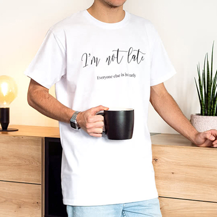 T-shirt mannen wit Achterkant M