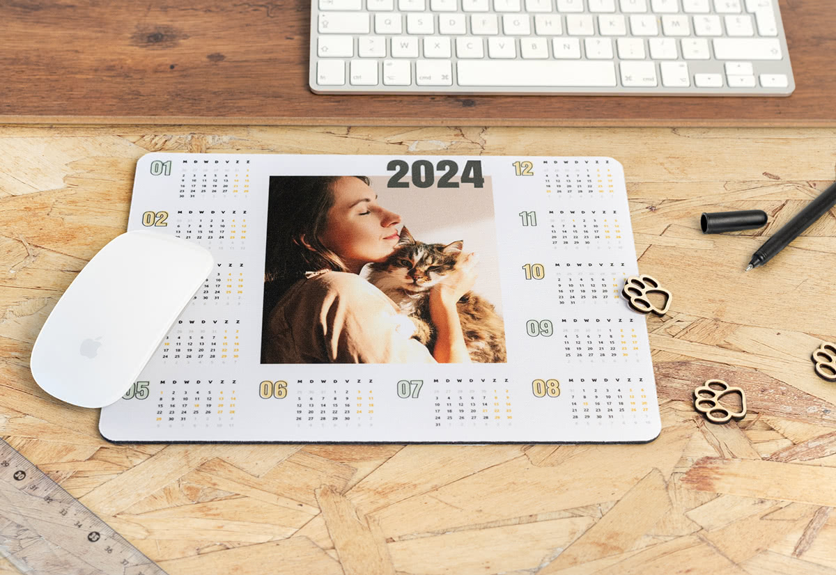 Mousepad mit Kalender 2024 und eigenen Fotos gestalten smartphoto