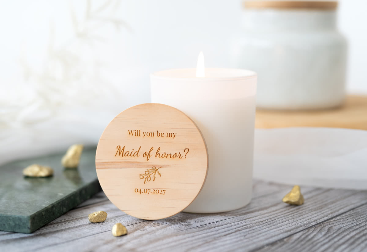 Personalised scented candles as meaningful present