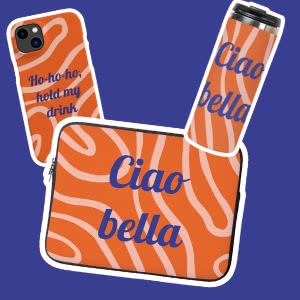 Dolce Orange Pattern - Text Only