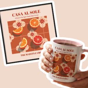 Dolce Orange Pattern - Text Only