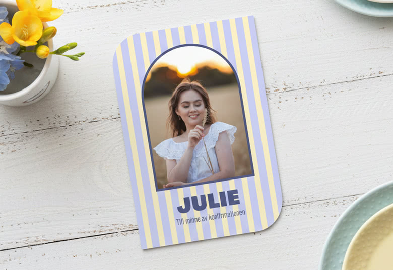 Kiitoskortti rippijuhlin