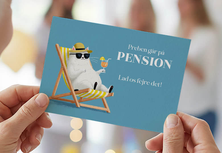 Invitationer til en pensionsfest