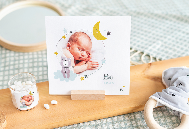 Geboortekaartjes en doopsuiker smartphoto