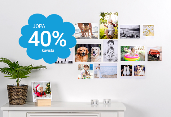 Jopa 40% suosituimmista kuvistamme!