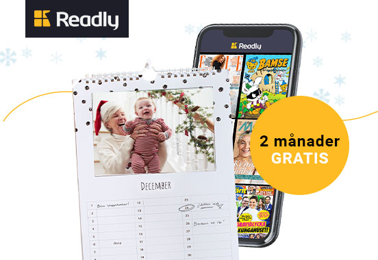 Få 2 månaders gratis prenumeration på Readly!