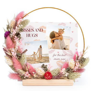 Fotohouder met droogbloemen