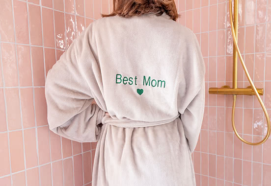 NIEUW: gepersonaliseerde badjas