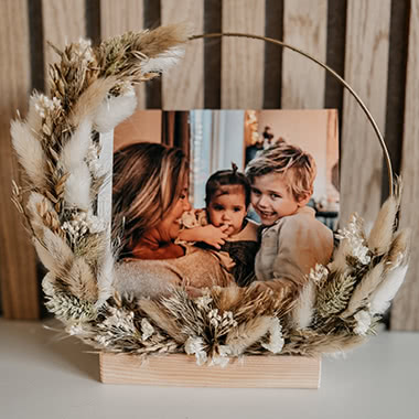Fotohouder met droogbloemen