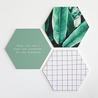 Foto op hexagon