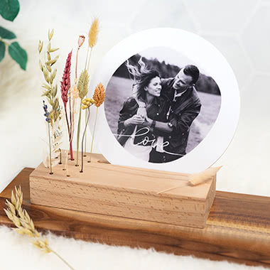 Fotohouder met droogbloemen