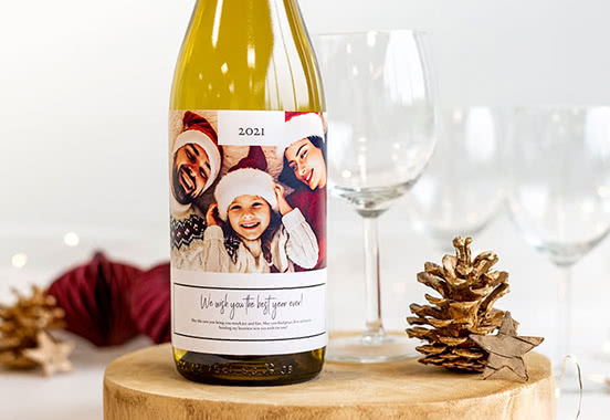 Stickers voor wijnfles