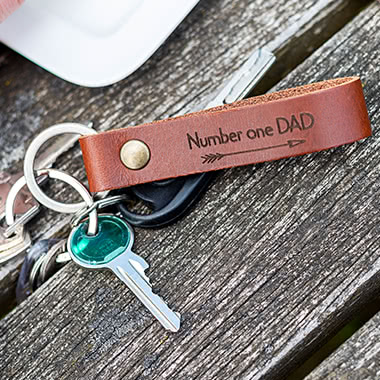 Leren sleutelhanger