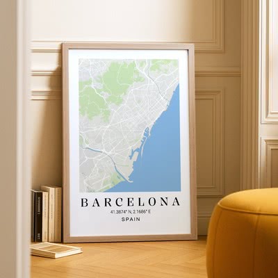 Affiche carte personnalisée