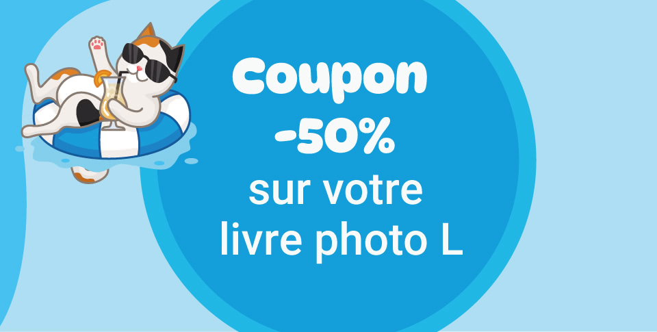 Coupon livre photo L -50%