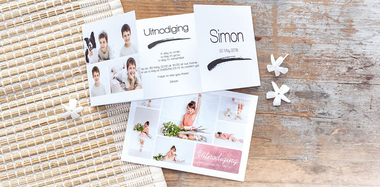 communiekaartjes maken met foto's