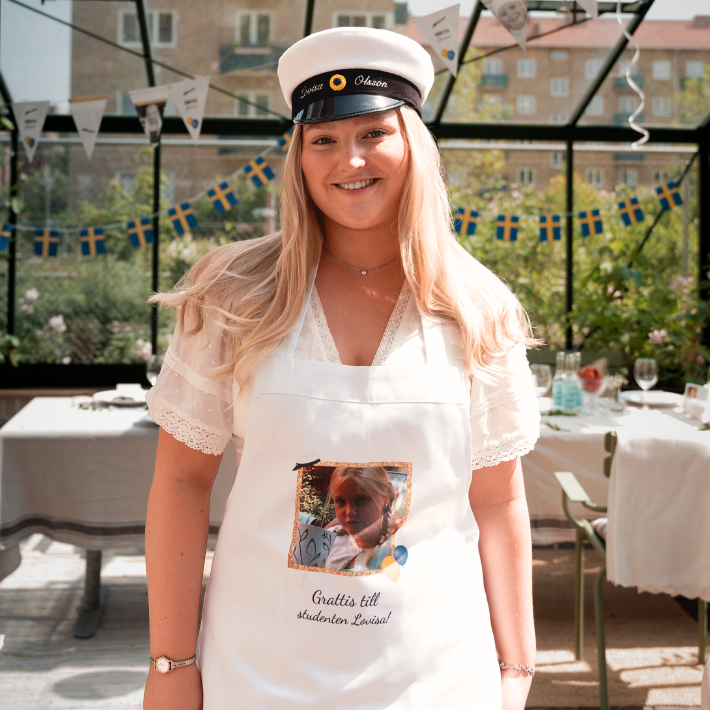 Personligt förkläde med namn