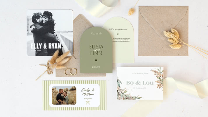 Des invitations de mariage pour donner le ton de la fête