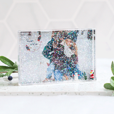 Photo frame with snow Landscape