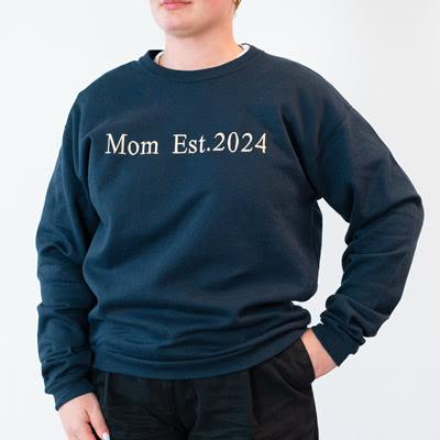 Embroidered sweatshirts for adults