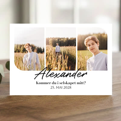 Invitasjoner til konfirmasjon