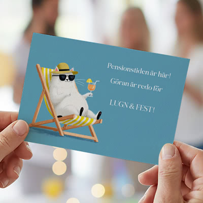 Inbjudningar till en pensionsfest