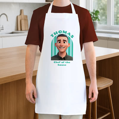 Custom apron with AI image
